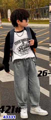 Quần jean Baggy G xám 1988 - size 8y