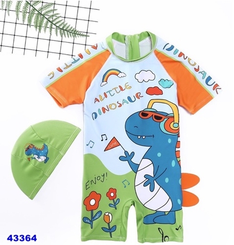 Bộ bơi xanh k.long đeo tai nghe size 6y
