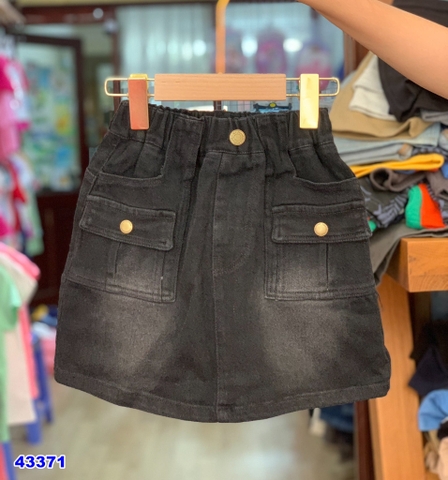 Chân váy đen 2 túi - size 160