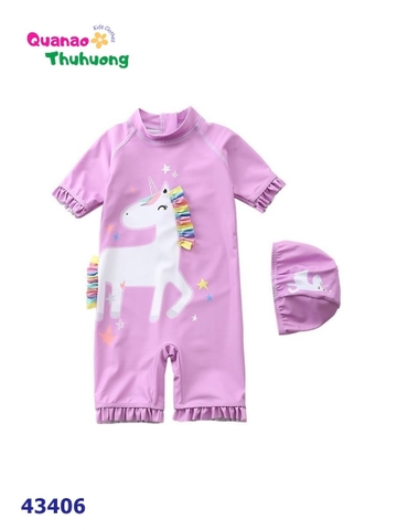 Đồ bơi liền tím Unicorn - size 110
