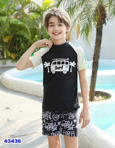 Bộ bơi đen trắng oto - size 170