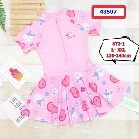 Váy bơi bé gái thỏ hồng - size 120