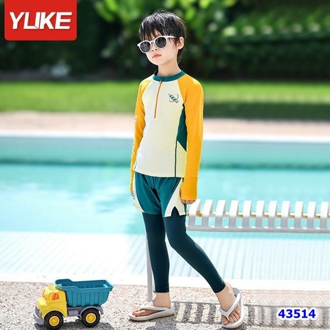 Bộ bơi Ylike dài tay vàng