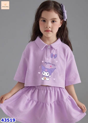 Set váy J&J tím polo Kuromi - size 2-3y