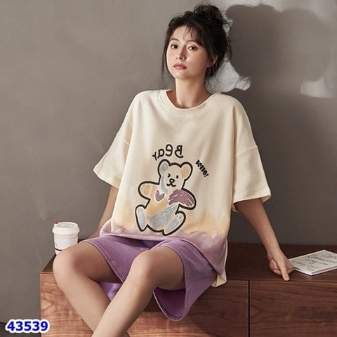 Set bộ tím loang gấu - size 160