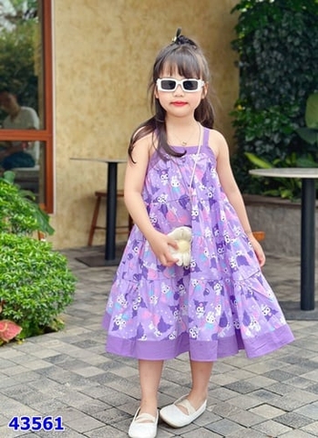 Đầm MiaKid tím Kuromi-Melody - size 18-24m