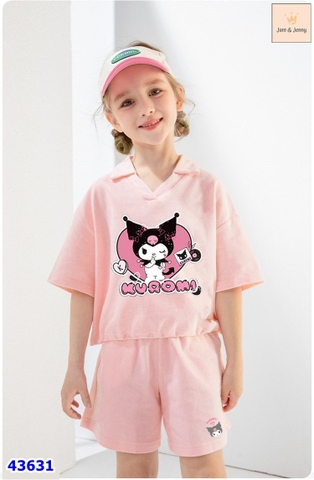 Bộ J&J hồng Kuromi có cổ - size 2-3y