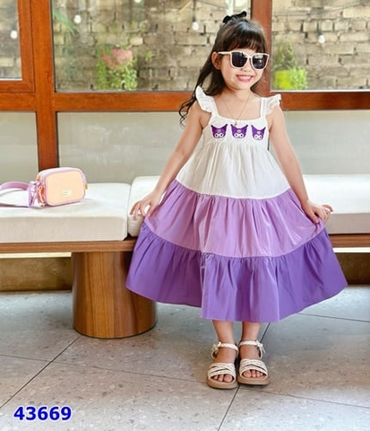 Đầm Sofia trắng tím Kuromi