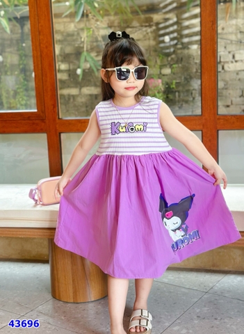 Đầm MiaKid tím Kuromi sát nách - size 10y
