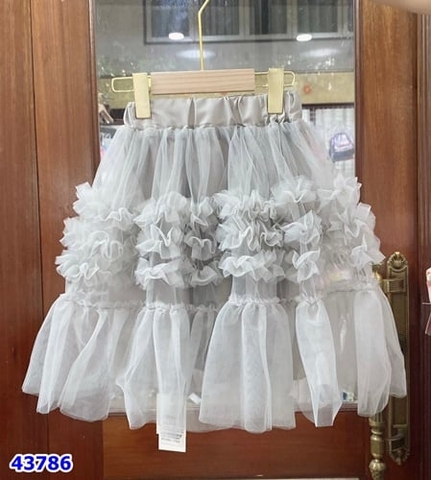 Chân váy tutu ren ghi