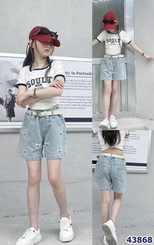 Short jean xanh Mickey Baby - size 120