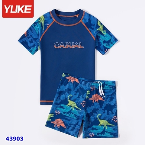 Bộ bơi xanh đậm tay khủng long