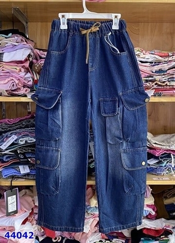 Quần jean yayue xanh túi hộp - size 140