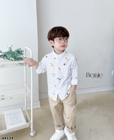 Set bộ dài Bernie trắng holiday - size 100
