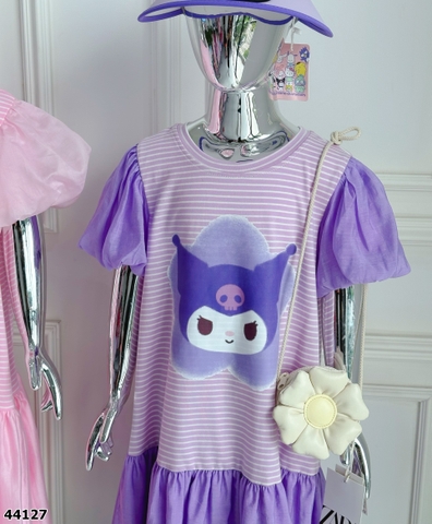 Đầm MiaKid sọc tím Kuromi