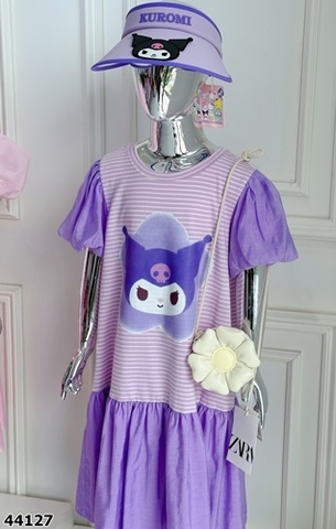 Đầm MiaKid sọc tím Kuromi
