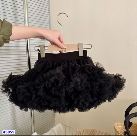 Chân váy tutu đen ren