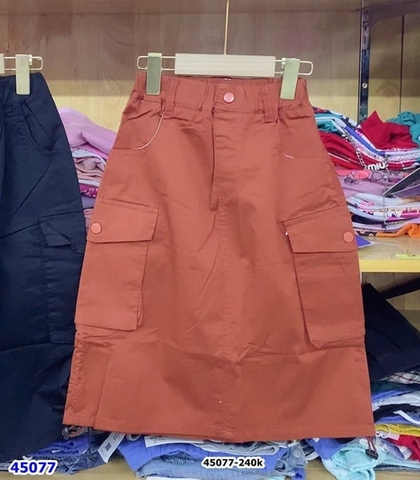 Chân váy dài màu gạch