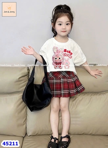 Set J&J Baby3 thỏ, cv caro