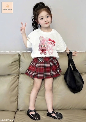 Set J&J Baby3 thỏ, cv caro