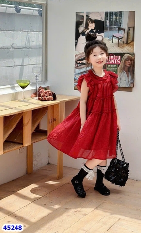 Đầm Sofia đỏ cánh tiên