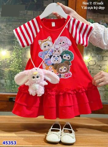 Đầm Sofia BB3 sọc trắng