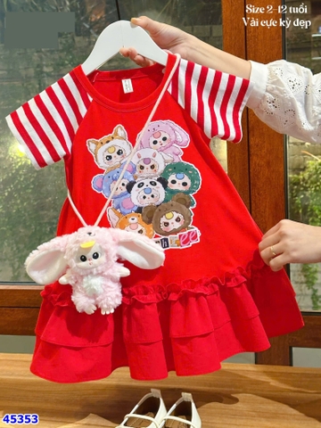 Đầm Sofia BB3 sọc trắng