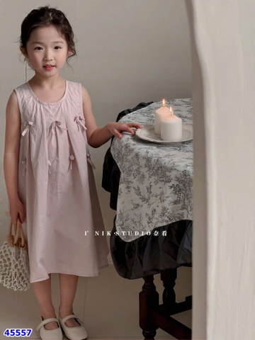 Đầm I NIK nơ hồng