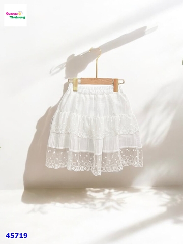 Chân váy XY tầng ren trắng