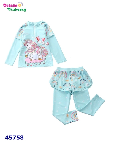 Bộ bơi dài xanh ngựa Pony