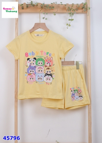 Bộ short thun HM vàng BabyThree