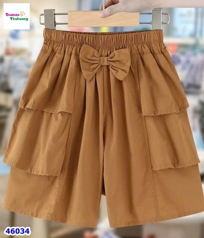 Quần short SBB nâu nơ giữa