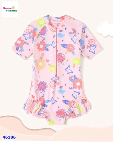 Bộ bơi liền Ylike hoa hồng