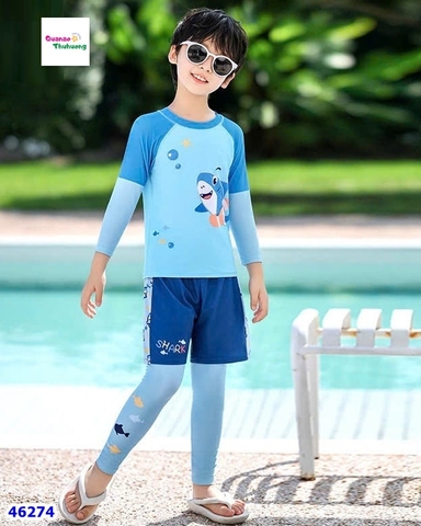 Set bơi  Ylike 3 món xanh cá mập