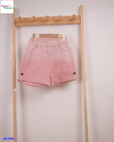 Quần short kaki hồng loang
