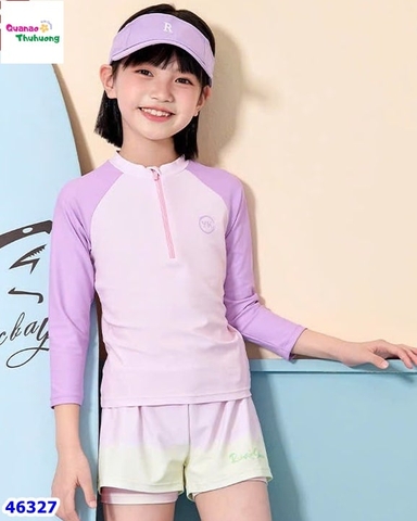 Bộ bơi Ylike dài tay màu tím YK