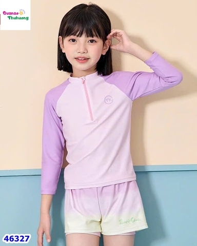 Bộ bơi Ylike dài tay màu tím YK