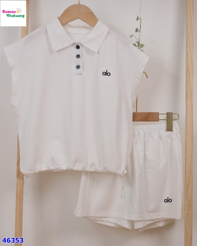 Set váy polo trắng Alo
