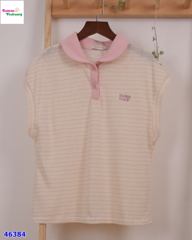 46384 - Áo polo sọc hồng