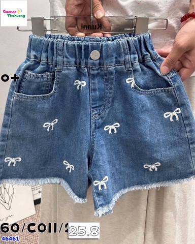 Quần short jean nơ