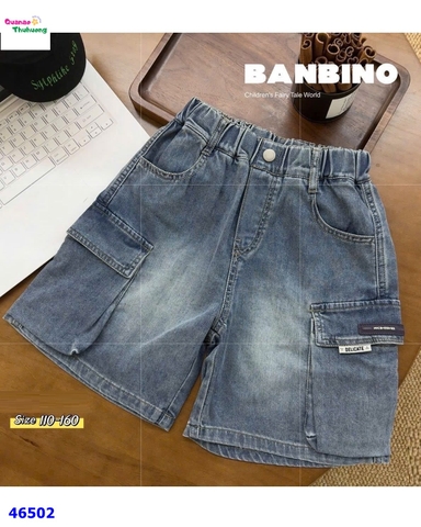 Quần short jean Banbino xanh