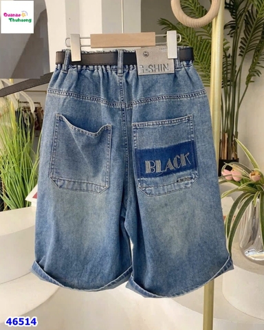 Quần short jean xanh Black