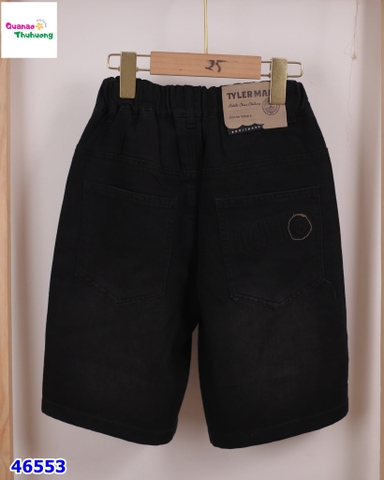 Quần short jean Bantang đen túi MM6
