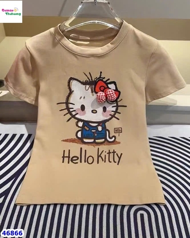 Áo thun kem nâu Hello Kitty