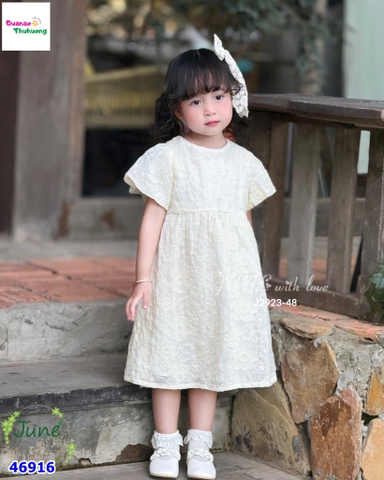 Đầm June kem hoa