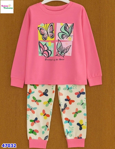 Bộ dài HuniKid bướm hồng