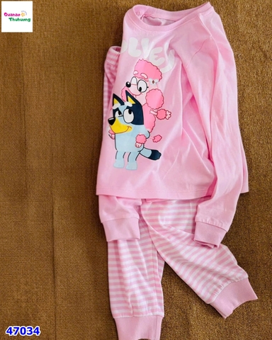 Bộ dài HuniKid Bluey hồng