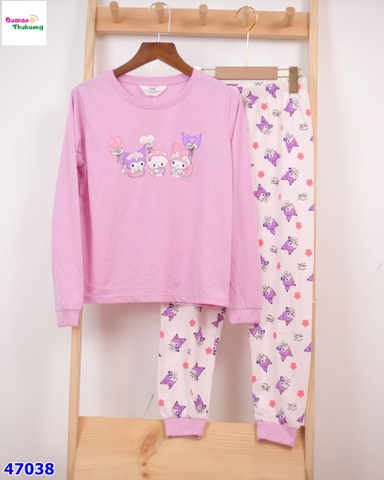 Bộ dài HuniKid tím Kuromi