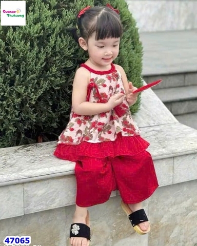 Set yếm MLS Hằng Nga - Màu đỏ