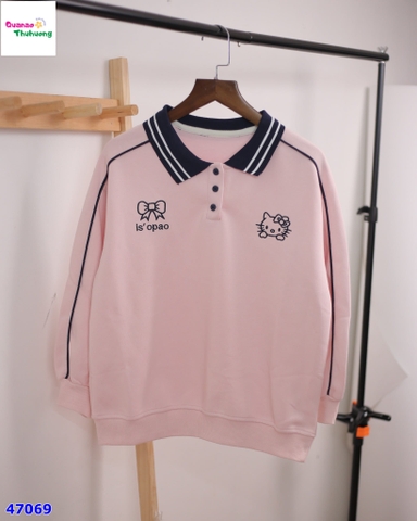 Sweater Polo hồng Kitty